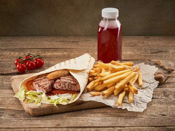 Стейк & Бургер Бургерная от Мираторг - Комбо с роллом Цезарь