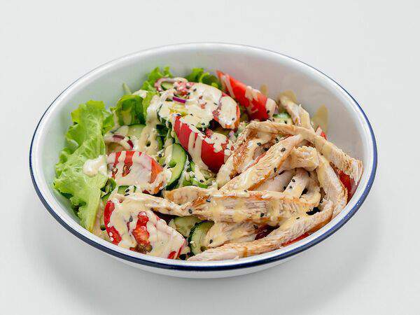 Розмарин - Салат с курицей в горчичном соусе