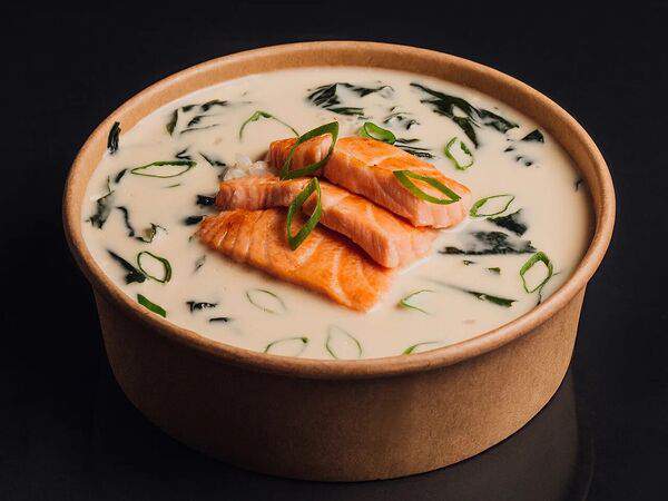 Fish & rice - Мисо-суп с лососем