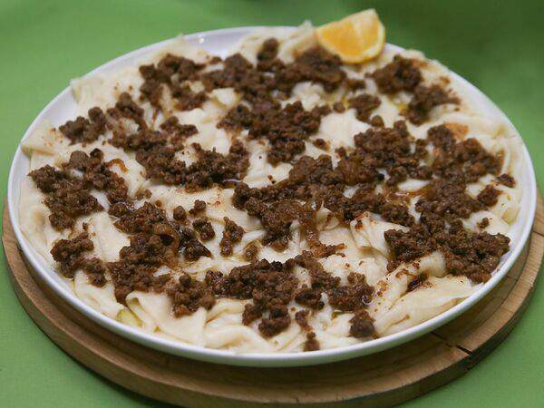 Донер-кебаб - Открытый хинкали с говяжьим фаршем