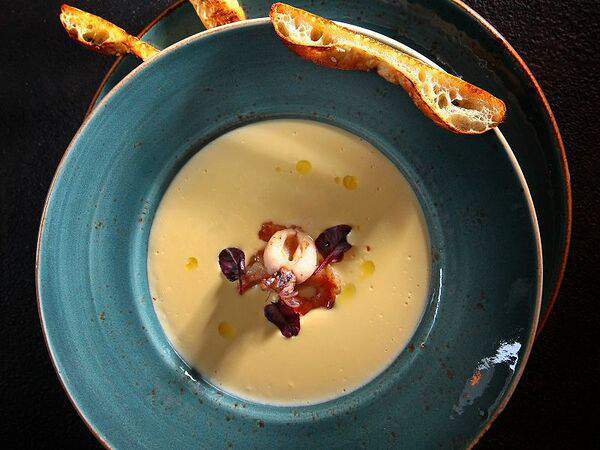 Vinograd - Крем-суп из сыра с морепродуктами