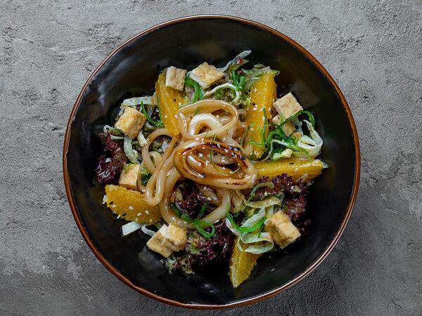 Сабай - Салат с кальмаром-терияки