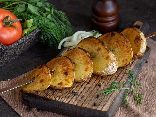 Шашлыки пекарня - Картофель на мангале