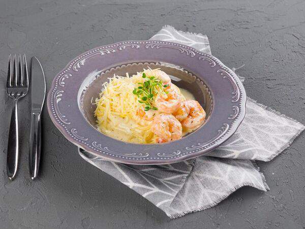 Песто Тесто - Альфредо с креветками