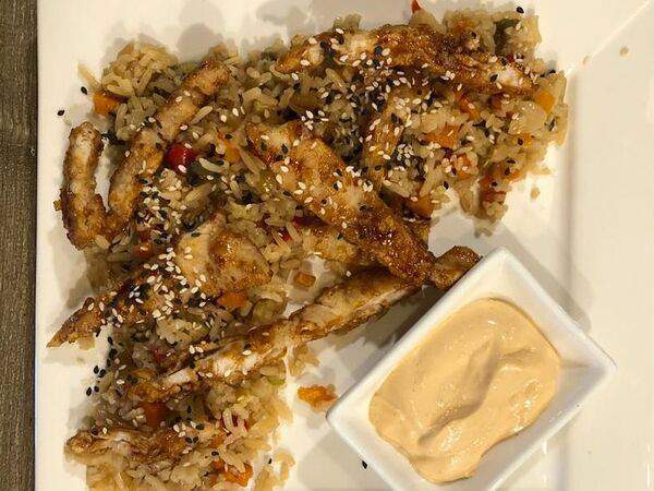 Арт кафе Bravo - Азиатский рис с острым цыпленком