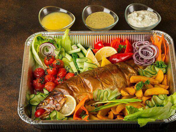 Fish & Grill - Запеченная форель, фаршированная брокколи