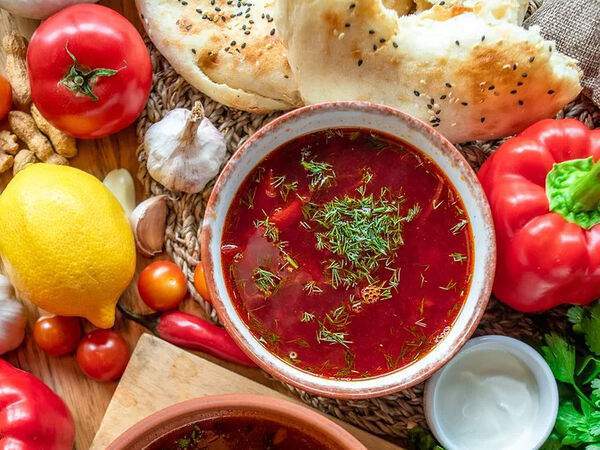 Чучвара, мангал и печи - Борщ со сванской солью