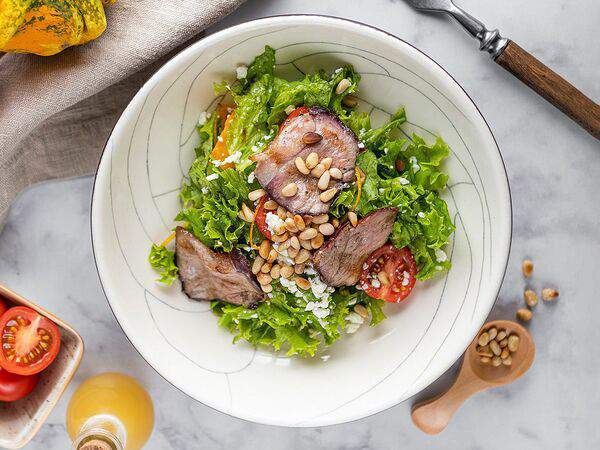 Eat fresh - Салат c запечённой тыквой и уткой