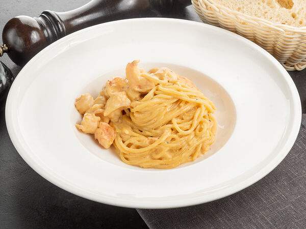 La Scala Trattoria Ignazio - Лингвини Карбонара с креветками