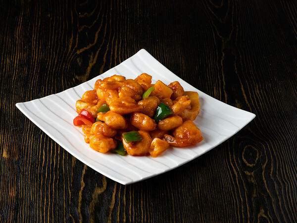 Кунгфу - Креветки, жаренные с ананасом