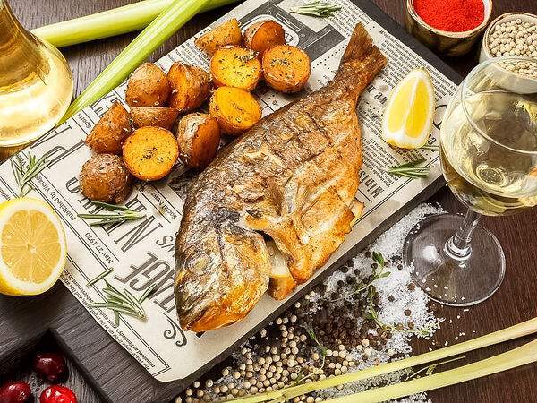 Кафе Nебо - Дорадо домашнего копчения