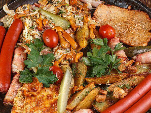 Галушка - Горячее мясное ассорти