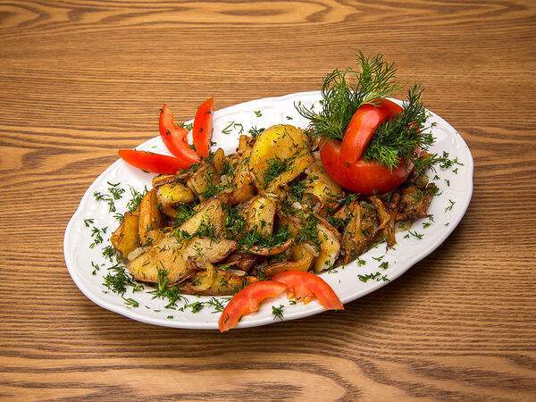 Оджахури - Жареный картофель по-домашнему с грибами