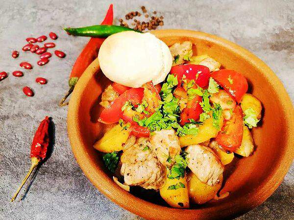 Лобио - Оджахури со свининой