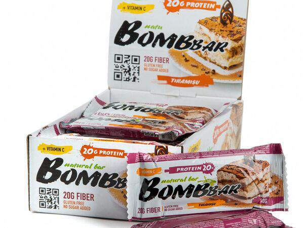 Lazy fox coffee - Батончик протеиновый Тирамису без сахара Bombbar