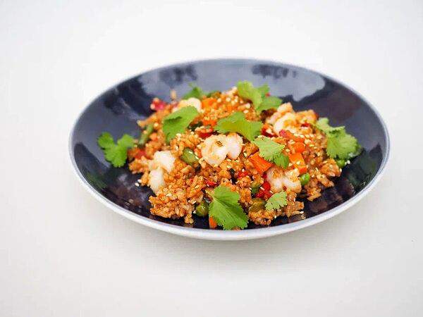 Coffeeline - кофе и еда - Рис в паназиатском стиле с креветками