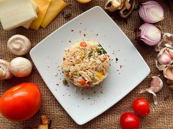 Two pizza - Рис с овощами