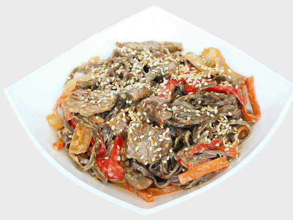 Суши на дом - Лапша соба в сырном соусе