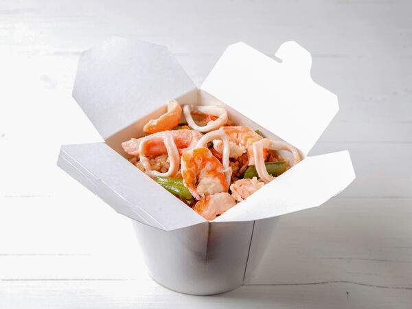 Суша - Тяхан с морепродуктами в соусе терияки