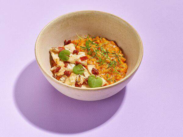 Мука & Вода - Ризотто с кальмаром и вялеными томатами