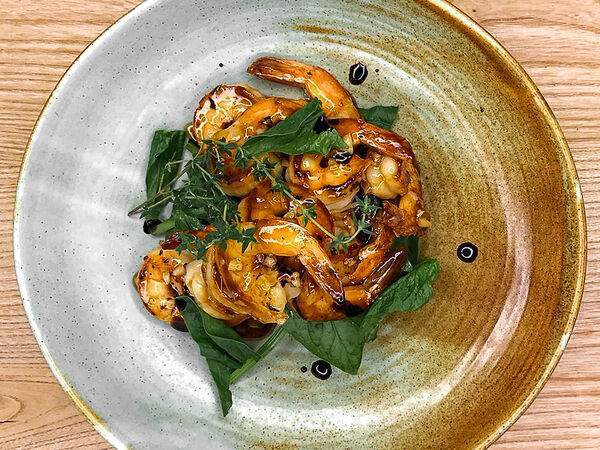 Голый Повар - Тигровые креветки в соусе терияки