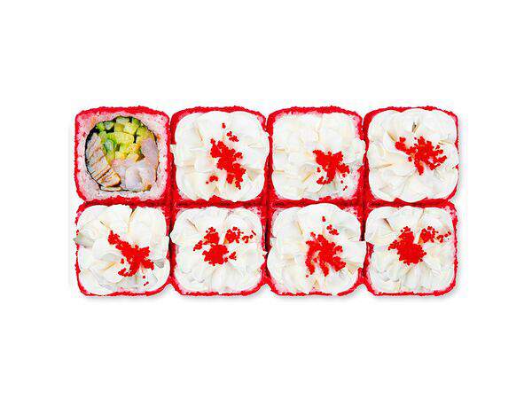 Белый рис - Креветка с шапочкой