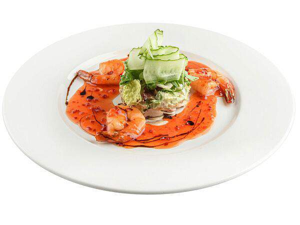 Le Noir - Салат с креветками и тайским соусом