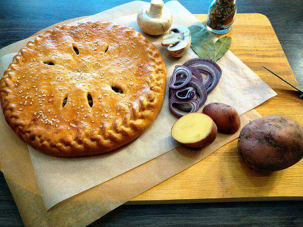 Домашняя пекарня - Пирог с картофелем и грибами