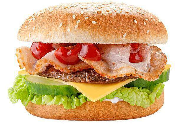 Chicken Pizza & Sushi - Чизбургер с беконом