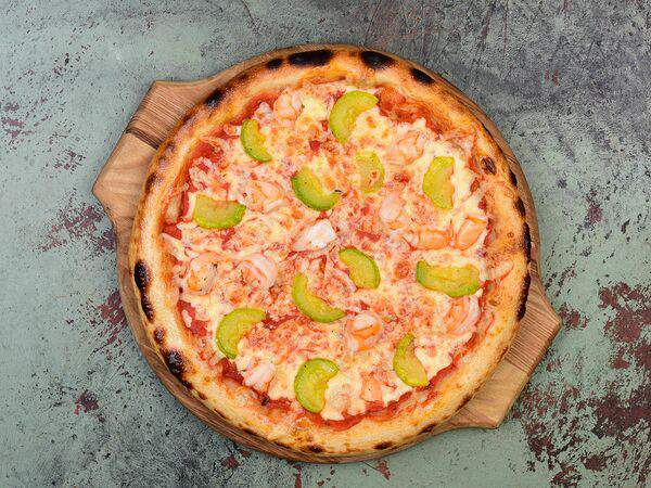 Гастроном - Пицца с овощами и креветками