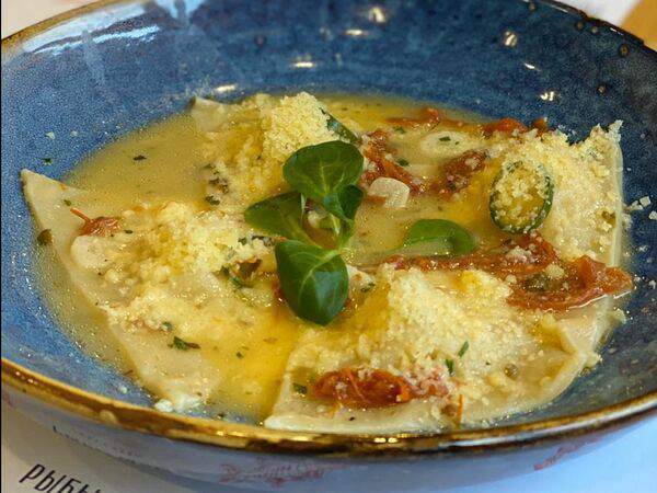 Рыбы бы - Сицилийские равиоли с треской и креветкой
