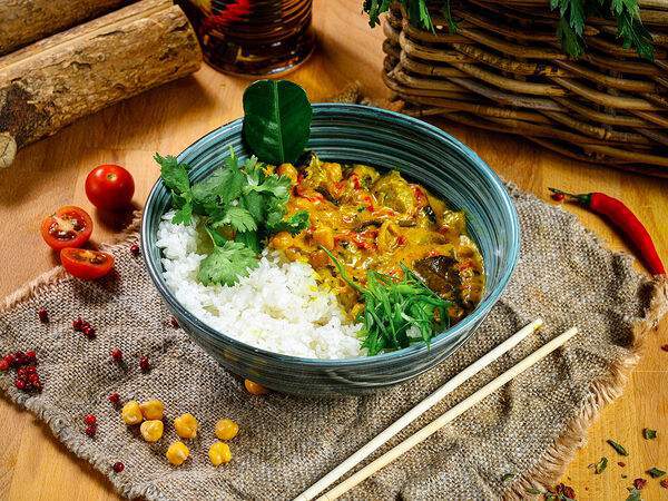 Едалия - Веган карри с нутом и грибами