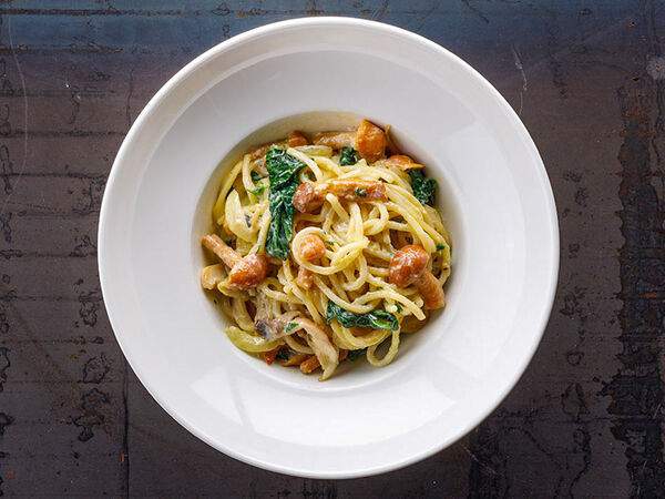 Рис - Спагетти с грибами и трюфельным маслом