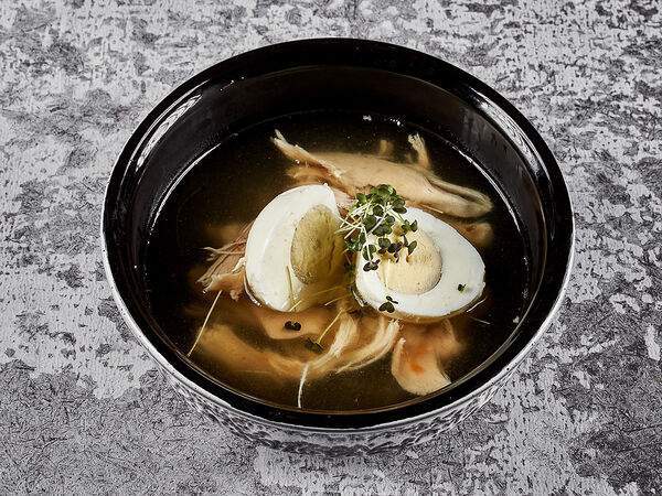 Крылья - Куриный бульон с яйцом