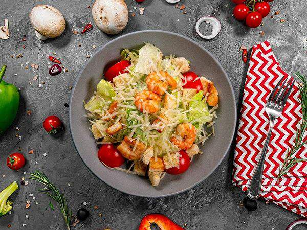 Суши Пати - Салат Цезарь с креветками