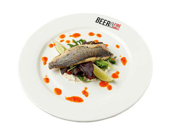 Beer & Fire Grill - Филе сибаса со сливочным соусом