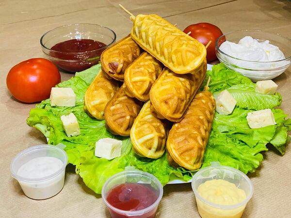 Вкусные корн доги - Ассорти 4 корн-дога