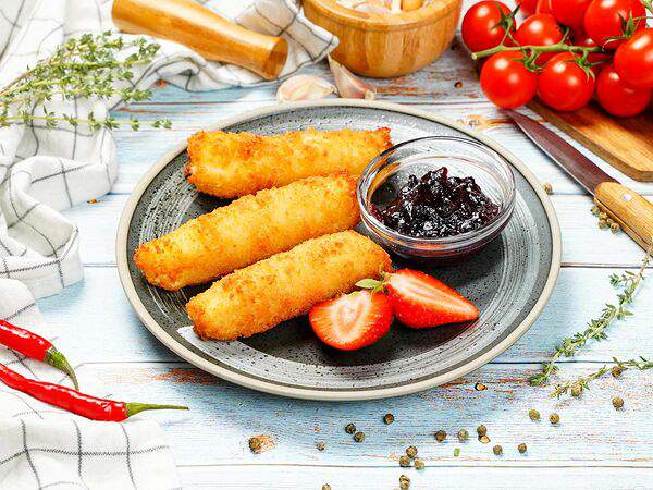 Хачапурная - Жареный Сулугуни с ежевичным соусом