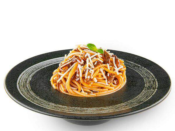 Белый рис - Паста болоньезе с говяжьей вырезкой