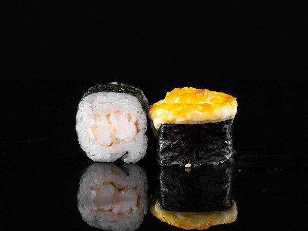 Cити ролл - Ролл запеченный с Тигровой креветкой