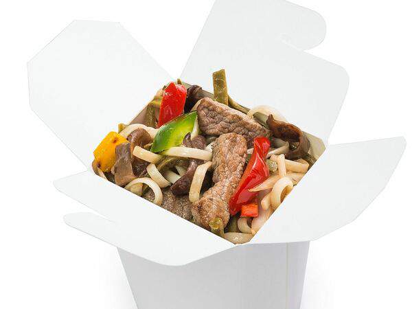 Укушука - Удон с говядиной в кисло-сладком соусе