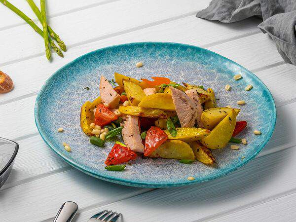 Хороша еда - Картофель запеченный с курицей и овощами