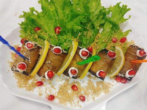 Бакинский дворик - Баклажаны с ореховой начинкой