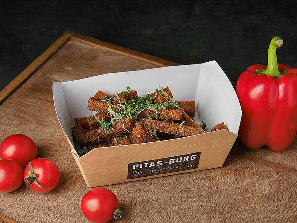 Pitas-burg street food - Гренки ржаные с сыром