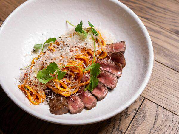 Южанин - Спагетти со стейком в томатном соусе