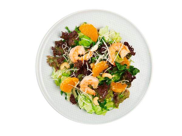 Easy Pizza - Микс-салат с креветками и мандаринами