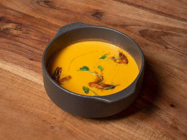 I'm Thankful for Today - Крем-суп из тыквы и паприки с тигровыми креветками