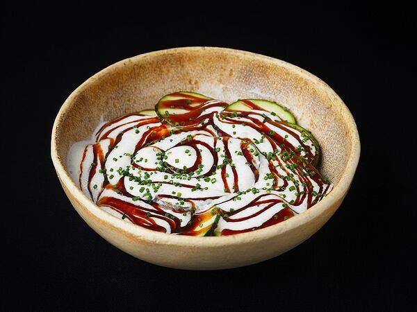 Кабуки - Цукини с муссом из пармезана и мятной заправкой