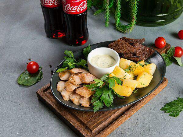 Гриль бар BQ - Сельдь слабосоленая с бородинскими гренками