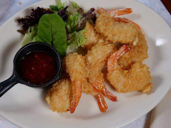 Сан пицца - Креветки Темпура с соусом сладкий Чили